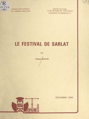 cover image of Le festival de Sarlat